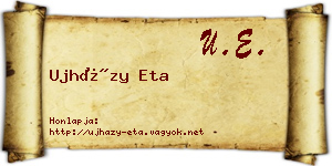 Ujházy Eta névjegykártya